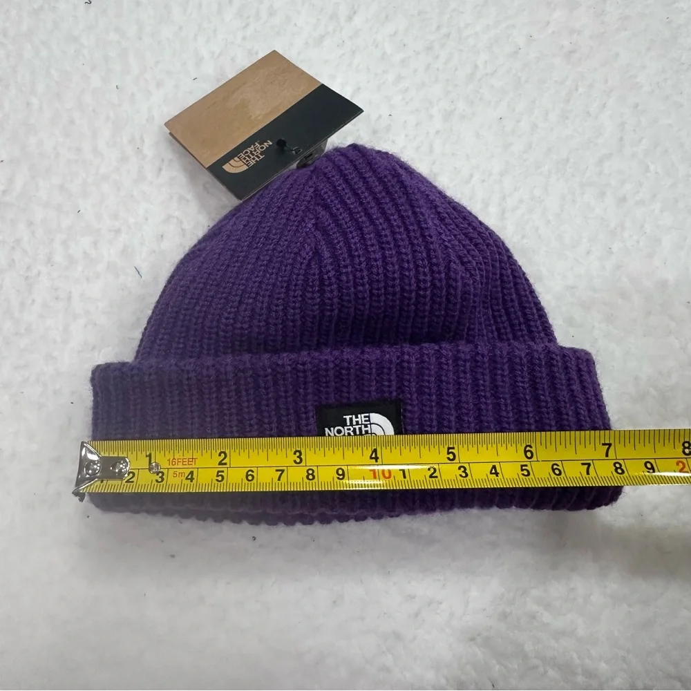 Kids Purple Knit North Face Hat